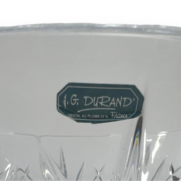 J.G. DURAND Coupe Villemont 9 3/4" Large Crystal Salad Serving Bowl France EUC - Picture 6 of 16